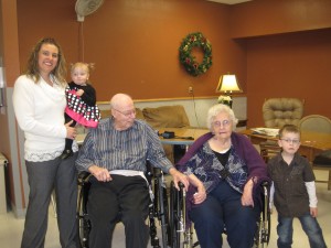 I love how Grandpa looks like he is enjoying either seeing Grandma or whatever Gavin is doing.